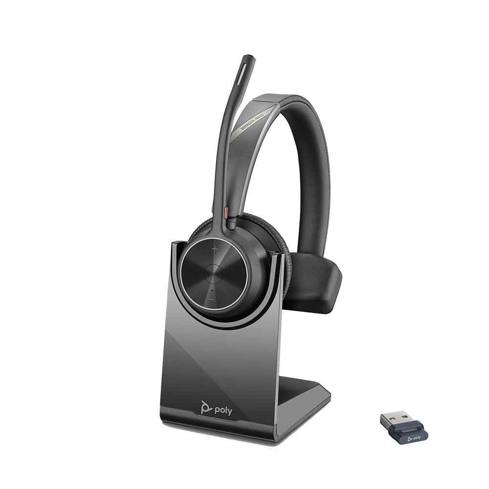 POLY VOYAGER 4310 UC USB-A, CHARGE STAND, MONO BLUETOOTH HEADSET WITH BT700