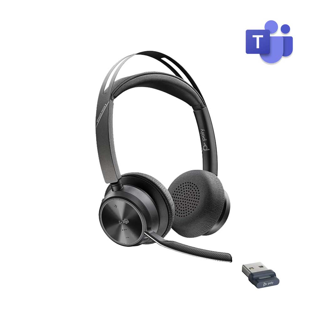 POLY VOYAGER FOCUS 2 UC USB-A WIRELESS HEADSET MICROSOFT CERTIFIED