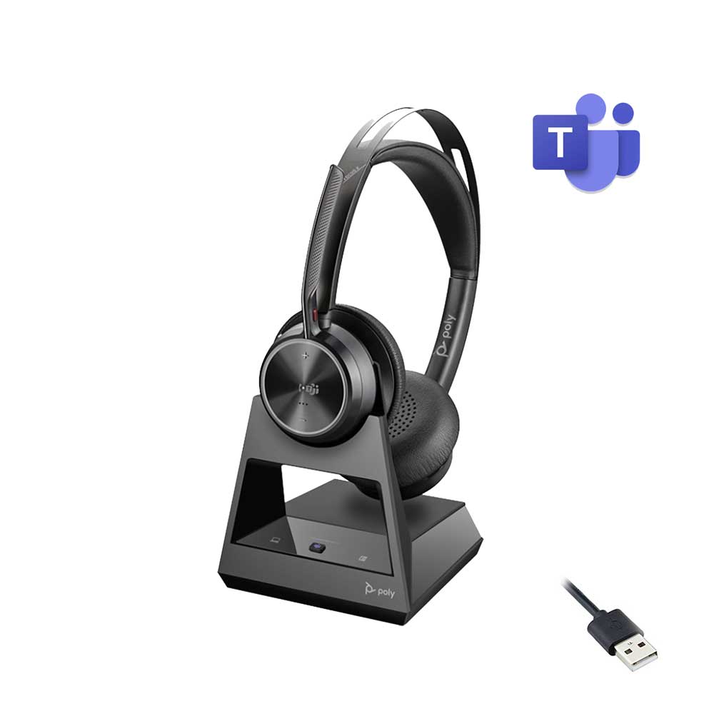 POLY VOYAGER FOCUS 2 OFFICE USB-A WIRELESS HEADSET MICROSOFT CERTIFIED